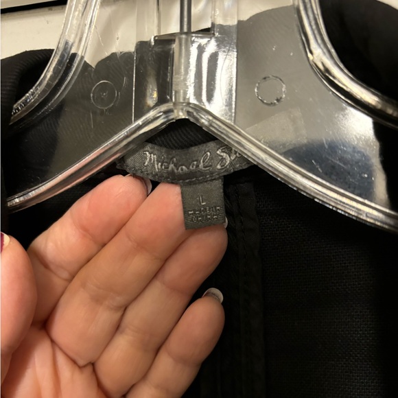 MICHAEL STARS Black Denim Moto Jacket, Size L, EUC - Picture 4 of 13